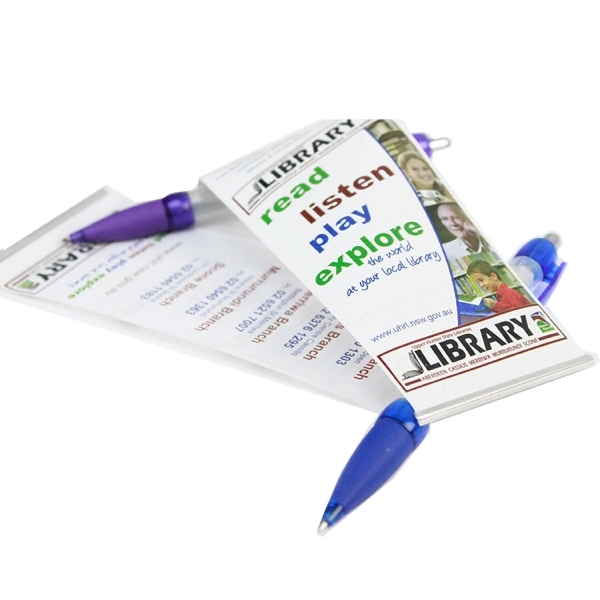 Click action plastic pen with stay open banner.... from ASI 31517 Admart Products / Admart Line