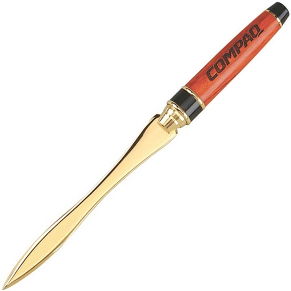 Letter opener with a wooden handle available in brown for decorative... from ASI 68190 Lungsal / Lungsal