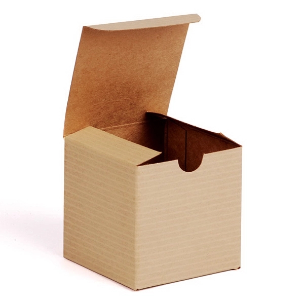 Kraft tint one piece gift box. 3" x 3" x 3".... from ASI 92480 Uniflex / U F