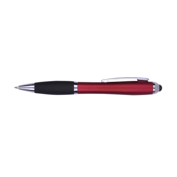 Twist action plastic stylus pen in bold color barrel and black... from ASI 41511 Brainchild USA Inc / BrainChild Gift Club