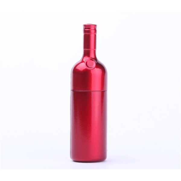 Red, white, or black plastic wine bottle USB flash drive available... from ASI 37218 Athena Promo (tm)