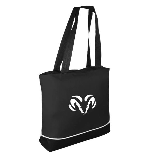 Polyester shoulder tote bag with zippered main compartment and 29" handles.... from ASI 40544 Binaco / Binaline