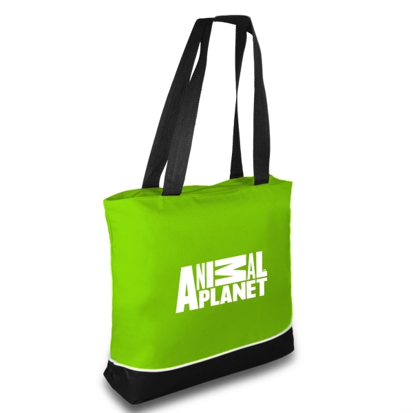 Polyester shoulder tote bag with zippered main compartment and 29" handles.... from ASI 40544 Binaco / Binaline