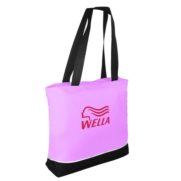 Polyester shoulder tote bag with zippered main compartment and 29" handles.... from ASI 40544 Binaco / Binaline