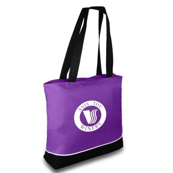 Polyester shoulder tote bag with zippered main compartment and 29" handles.... from ASI 40544 Binaco / Binaline
