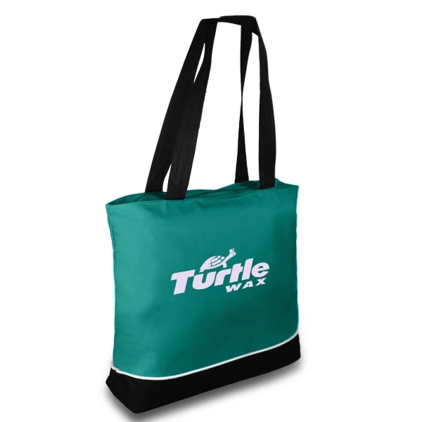Polyester shoulder tote bag with zippered main compartment and 29" handles.... from ASI 40544 Binaco / Binaline