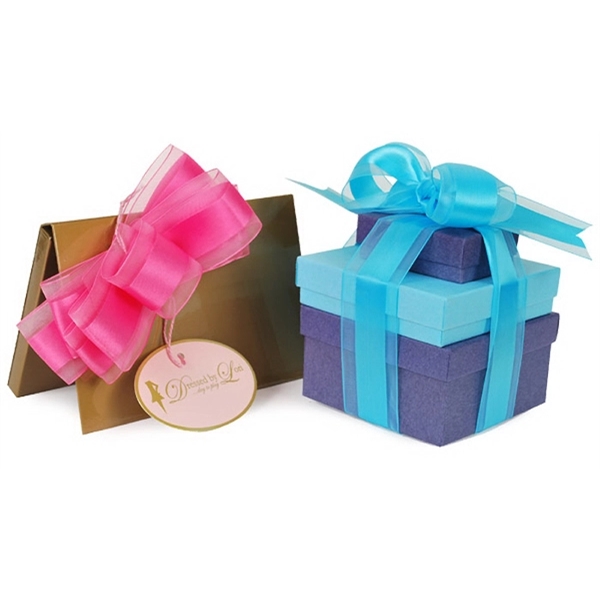 Ribbon with sheer base and thick satin stripe down the middle.... from ASI 92480 Uniflex / U F