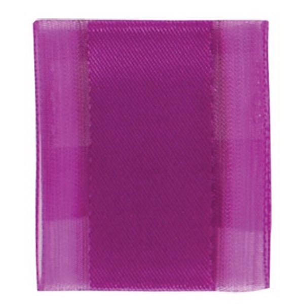Ribbon with sheer base and thick satin stripe down the middle.... from ASI 92480 Uniflex / U F