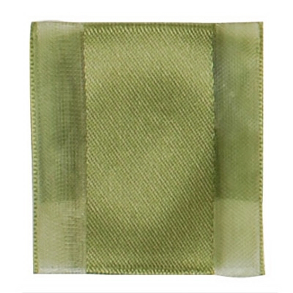 Ribbon with sheer base and thick satin stripe down the middle.... from ASI 92480 Uniflex / U F