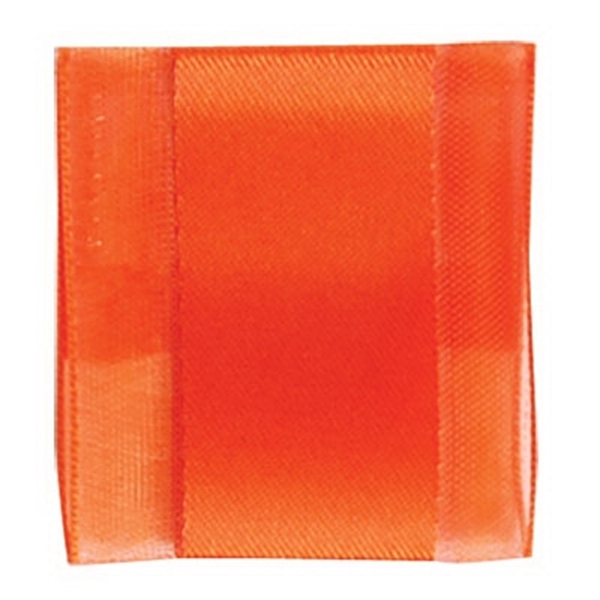 Ribbon with sheer base and thick satin stripe down the middle.... from ASI 92480 Uniflex / U F