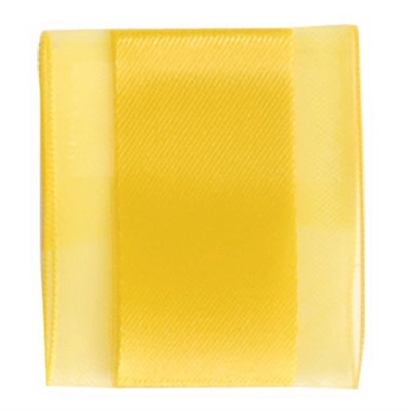 Ribbon with sheer base and thick satin stripe down the middle.... from ASI 92480 Uniflex / U F