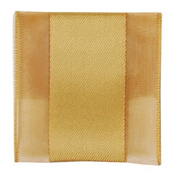 Ribbon with sheer base and thick satin stripe down the middle.... from ASI 92480 Uniflex / U F