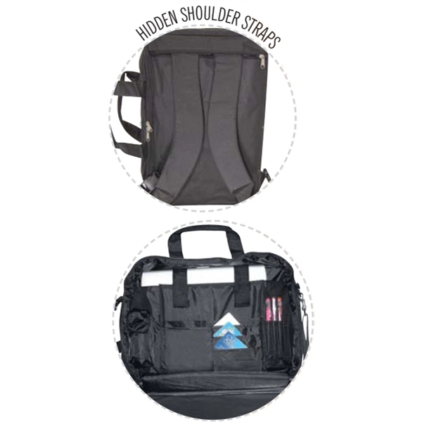 Laptop, portfolio and backpack all in one bag made of 600... from ASI 34046 Allcasion Travelware Co