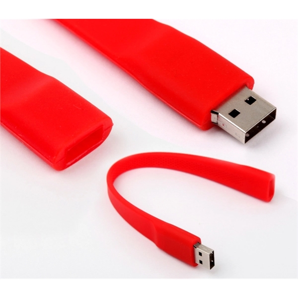 Easy-to-use silicone wristband USB 2.0 flash drive in several memory capacities... from ASI 37218 Athena Promo (tm)