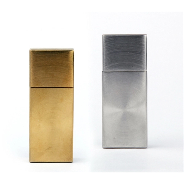 Gold metal USB 2.0 flash drive with two-color imprint in one... from ASI 37218 Athena Promo (tm)