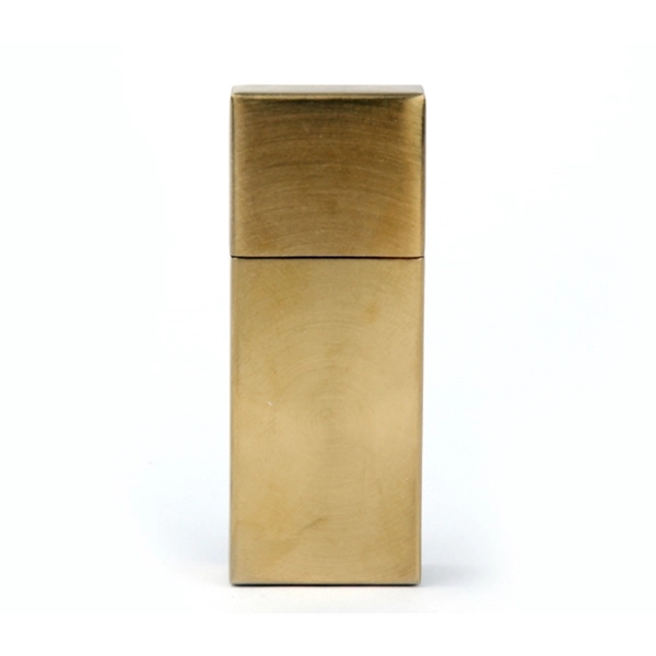 Gold metal USB 2.0 flash drive with two-color imprint in one... from ASI 37218 Athena Promo (tm)