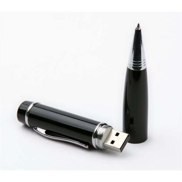 Metal combination pen and USB flash drive in black or silver... from ASI 37218 Athena Promo (tm)