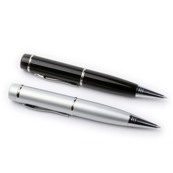 Metal combination pen and USB flash drive in black or silver... from ASI 37218 Athena Promo (tm)