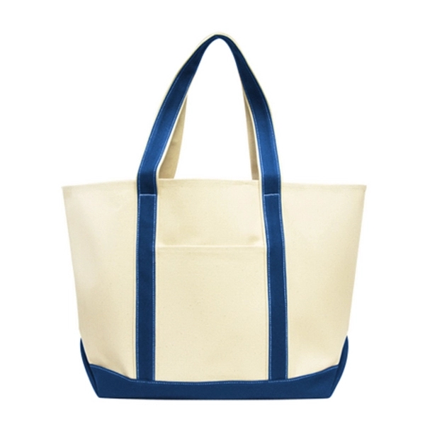 Cotton canvas tote bag with front slip pocket. 24 inch handles.... from ASI 41511 Brainchild USA Inc / BrainChild Gift Club