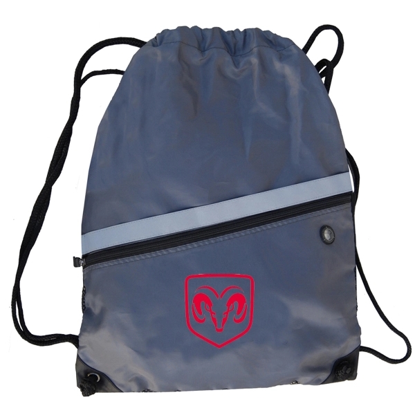 Backpack with zippered front pocket and a drawstring closure.... from ASI 34046 Allcasion Travelware Co