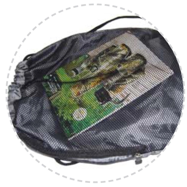 Backpack with zippered front pocket and a drawstring closure.... from ASI 34046 Allcasion Travelware Co