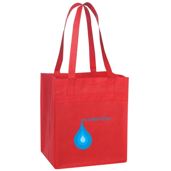 100gm non-woven polypropylene tote bag with bottom covered board to give... from ASI 40544 Binaco / Binaline