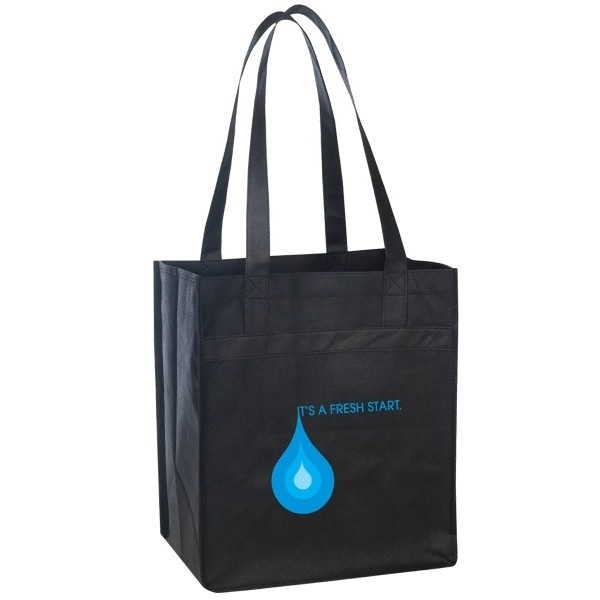 100gm non-woven polypropylene tote bag with bottom covered board to give... from ASI 40544 Binaco / Binaline