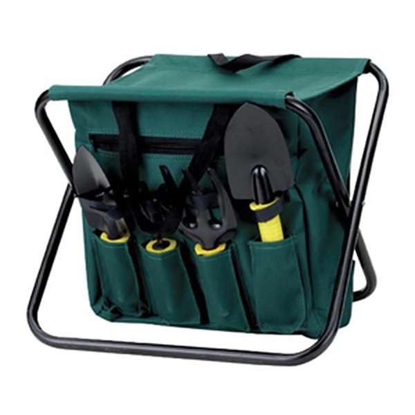 Foldable gardening stool with exterior pockets with 7 tools.... from ASI 40544 Binaco / Binaline