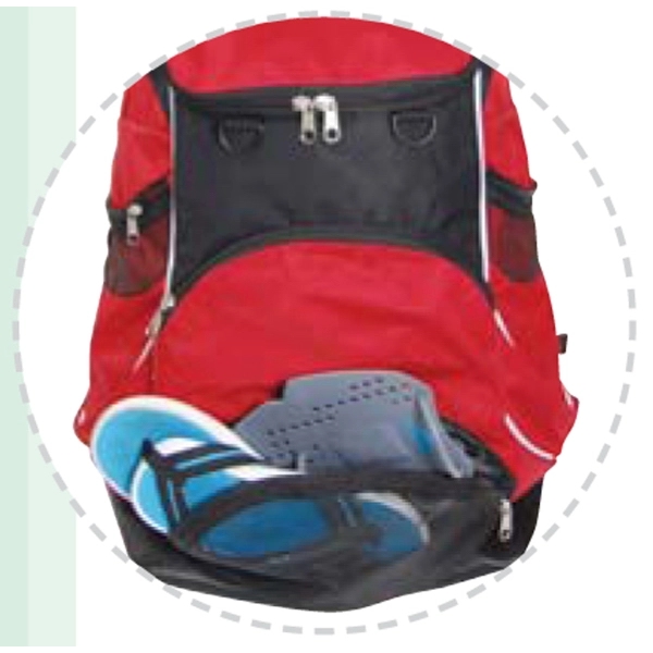 Swimmer/team sport backpack in 420 denier ripstop polyester.... from ASI 34046 Allcasion Travelware Co