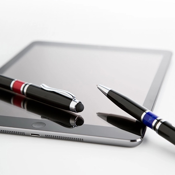 Brass twist ballpoint pen with touchscreen stylus.... from ASI 31517 Admart Products / Admart Line