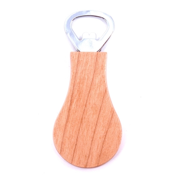 Pear-shaped magnetic maple bottle opener... from ASI 72657 Active Life Promo / Apres Ski Ingrain Promo