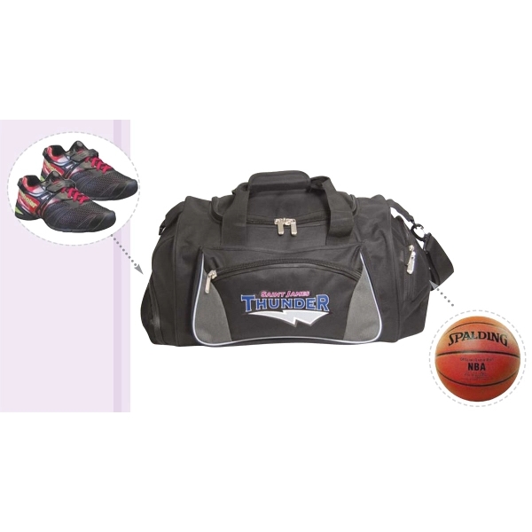 Gym bag with ball holder and wet/shoe pocket.... from ASI 34046 Allcasion Travelware Co