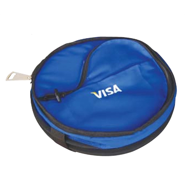 Collapsible 210 denier polyester 28 can cooler with retractable metal bottle... from ASI 34046 Allcasion Travelware Co