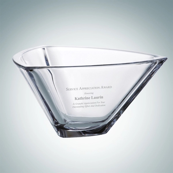 Large Triangle bowl made of molten crystal and measuring 5" x... from ASI 47791 Best Deal Awards / Best Deal Awards