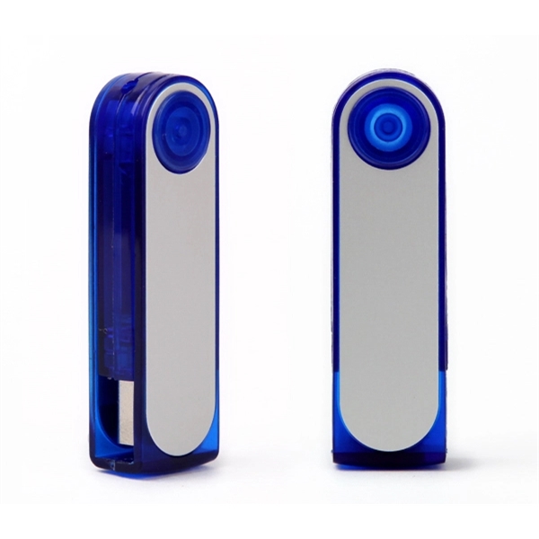 2.0 USB flash drive with a translucent swivel featuring a silver... from ASI 37218 Athena Promo (tm)