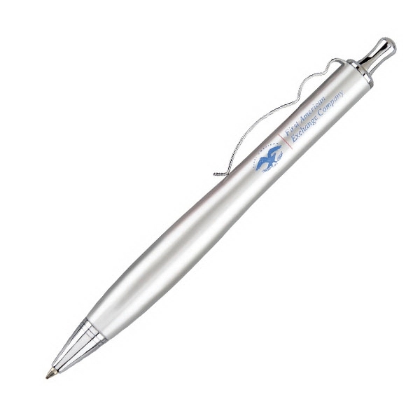Solid brass construction push-action ballpoint pen.... from ASI 40544 Binaco / Binaline