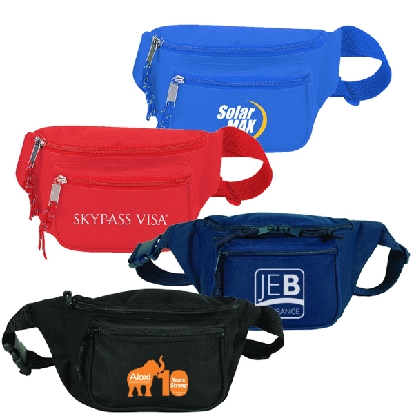 Poly three zipper fanny pack bag.... from ASI 31517 Admart Products / Admart Line