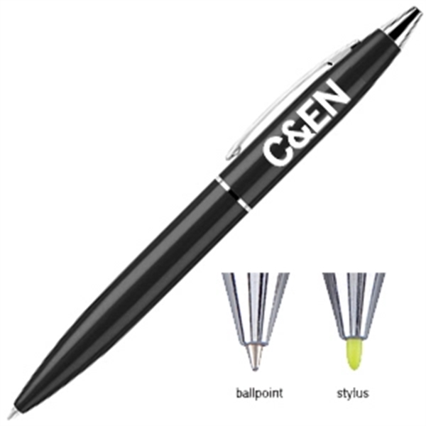 2-in-1 twist action mechanism brass pen with cool metallic color... from ASI 40544 Binaco / Binaline