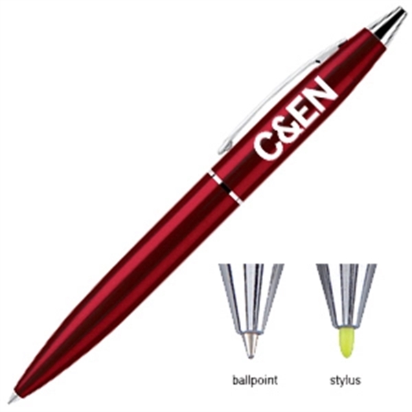 2-in-1 twist action mechanism brass pen with cool metallic color... from ASI 40544 Binaco / Binaline