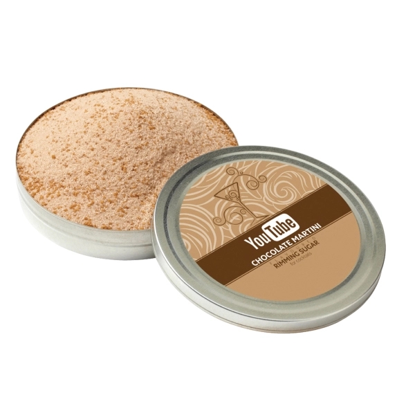 4 oz. tin of chocolate martini rimming sugar; includes 4-color process... from ASI 71685 Midnite Snax®