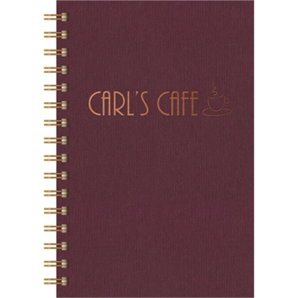 5.5" x 8.5" seminar pad with textured linen front cover, foil... from ASI 91340 Journalbooks/Timeplanner Calendars