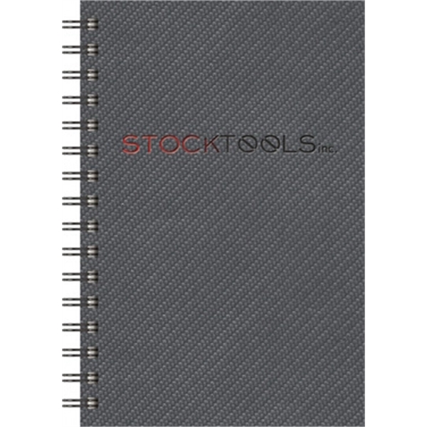 5.5" x 8.5" seminar pad with textured carbon or mesh paperboard... from ASI 91340 Journalbooks/Timeplanner Calendars