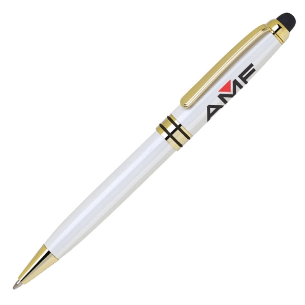 Heavy brass ballpoint stylus with soft-touch stylus tip... from ASI 40544 Binaco