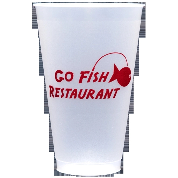 Shatterproof plastic disposable cup. Unique frosted, textured finish.... from ASI 79541 Print Appeal,Inc. / Print Appeal