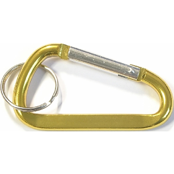 Carabiner with split key ring and solid aluminum construction.... from ASI 74585 Nu Promo International / Nu Promo Line