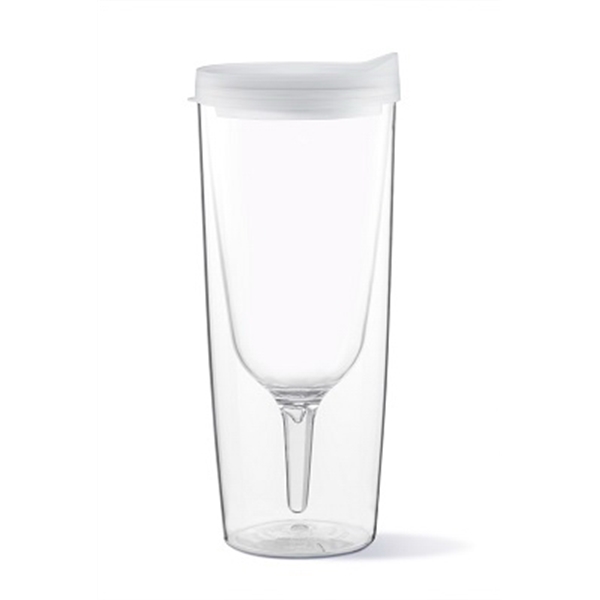 Acrylic cup for wine with push on slide lock lid and... from ASI 99030 Zipline / Zipline®