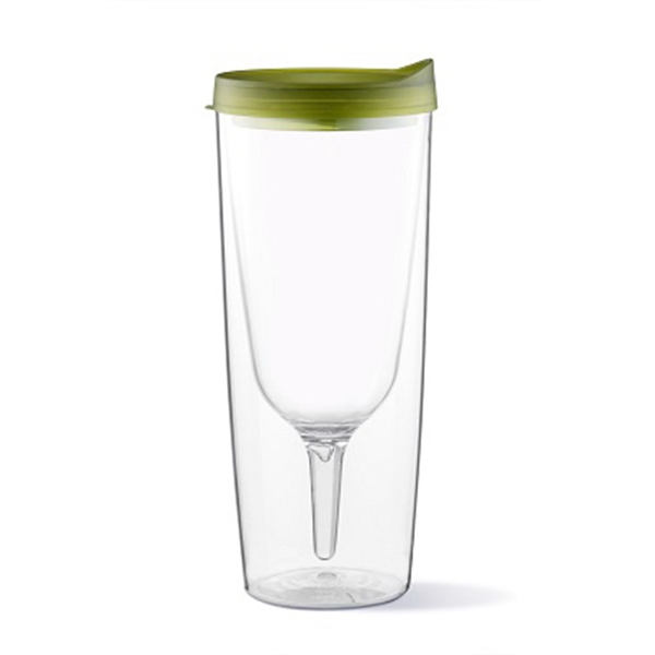 Acrylic cup for wine with push on slide lock lid and... from ASI 99030 Zipline / Zipline®