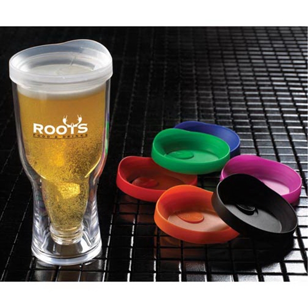 Acrylic cup for beer with push on slide lock lid and... from ASI 99030 Zipline / Zipline®