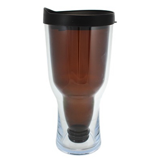 Acrylic cup for beer with push on slide lock lid and... from ASI 99030 Zipline / Zipline®