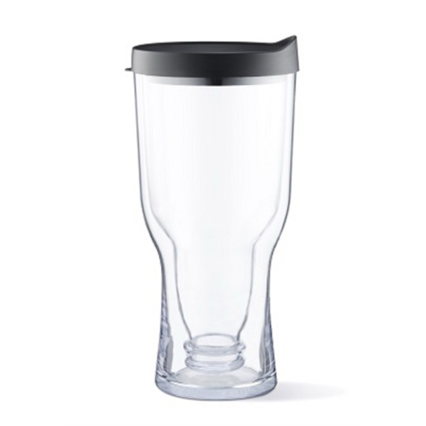 Acrylic cup for beer with push on slide lock lid and... from ASI 99030 Zipline / Zipline®